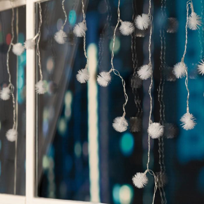 БАХРОМА, Ш:3 м, В:0.5 м, Н.С. "Ежики", LED-80-220V, моргает, МУЛЬТИ (RG/RB)