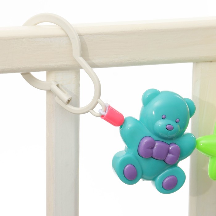 Растяжка на коляску/кроватку «Мишка, звезда, слоник», 3 игрушки