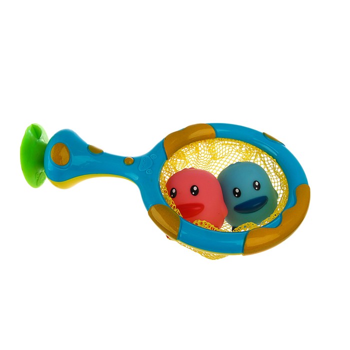 Набор игрушек для ванной «Крошка Я» с сачком, цвета МИКС