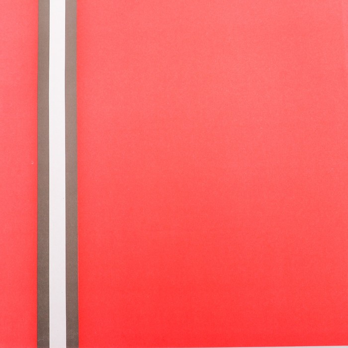 Бумага упаковочная, двусторонняя, красный, 50 х 70 см