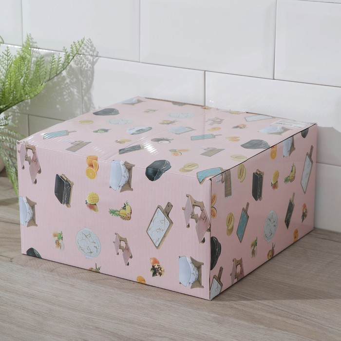 Блюдо с крышкой 25 см "Эстет", на деревянной подставке