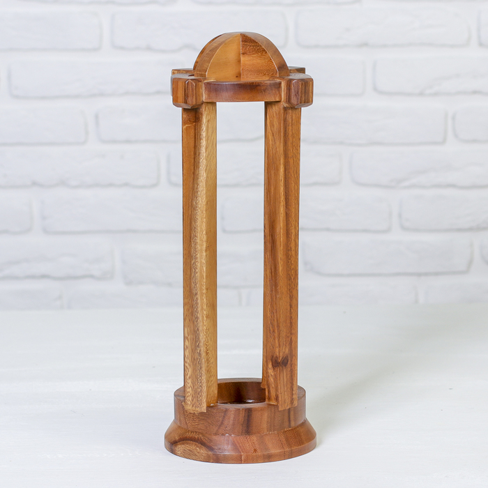 Подставка под бутылку головоломка "Выпей, если сможешь" дерево, 42х15см