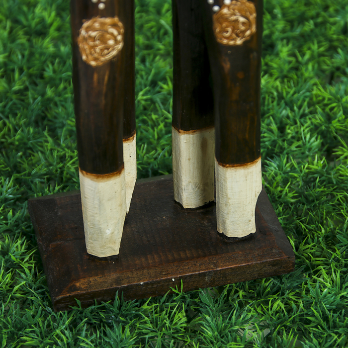 Сувенирный набор "Верблюды" (100,80,60) см, резной декор с сердечками, дерево