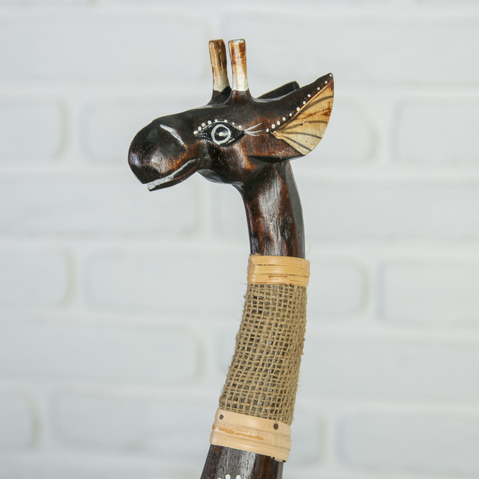 Сувенирный набор "Жирафы" (100,80,60) см, с цветком в резн.крапинку, дерево