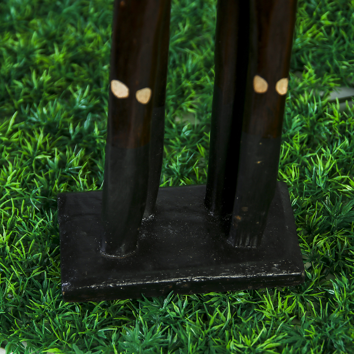 Сувенирный набор "Жирафы" (100,80,60) см, с цветком в резн.крапинку, дерево