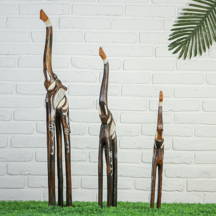 Сувенирный набор "Слоны" (100,80,60) см, дерево