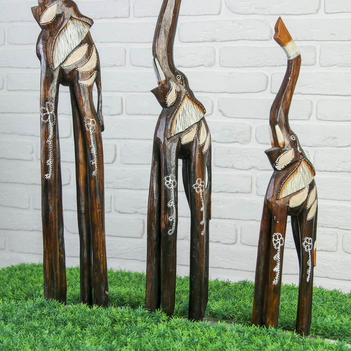 Сувенирный набор "Слоны" (100,80,60) см, дерево