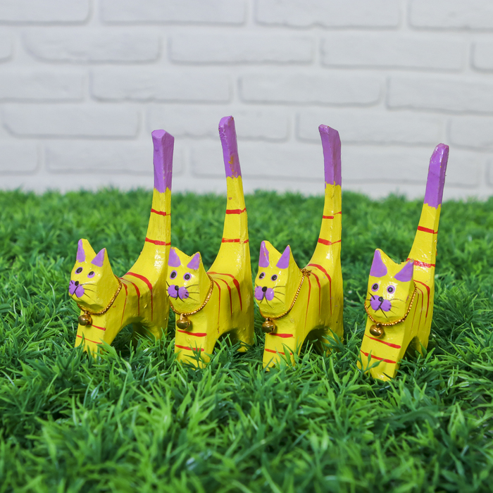 Сувенирный набор "Кошечки для колец" 4 шт. 11х5 см, дерево