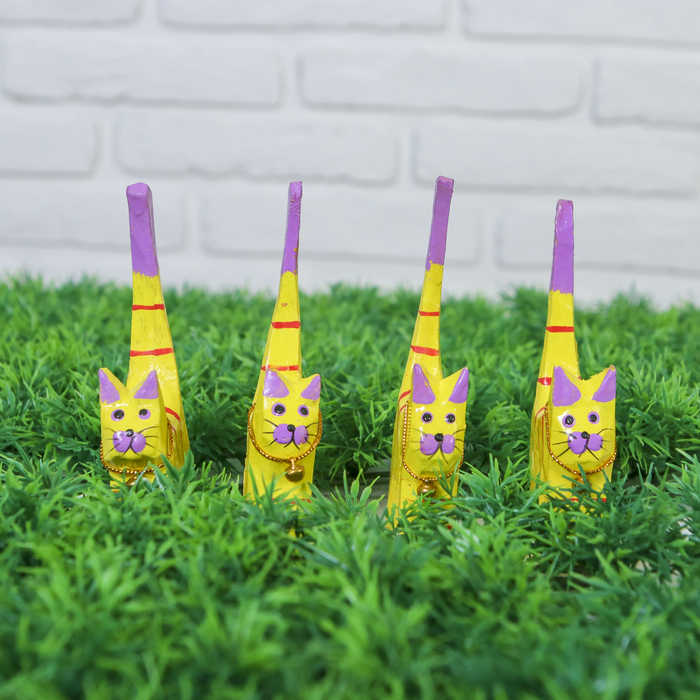 Сувенирный набор "Кошечки для колец" 4 шт. 11х5 см, дерево