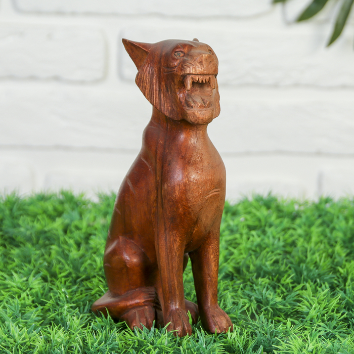 Сувенир "Тигр" 20х12 см, резьба, дерево суар