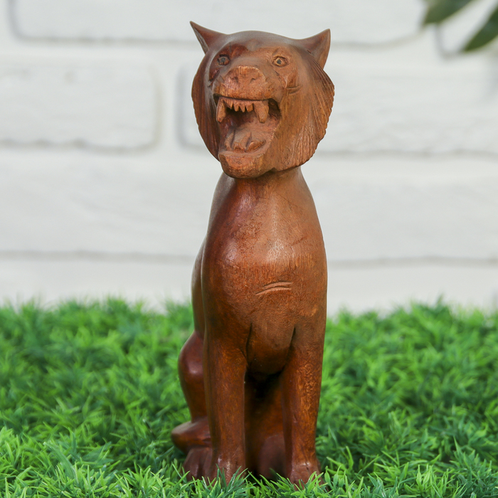 Сувенир "Тигр" 20х12 см, резьба, дерево суар