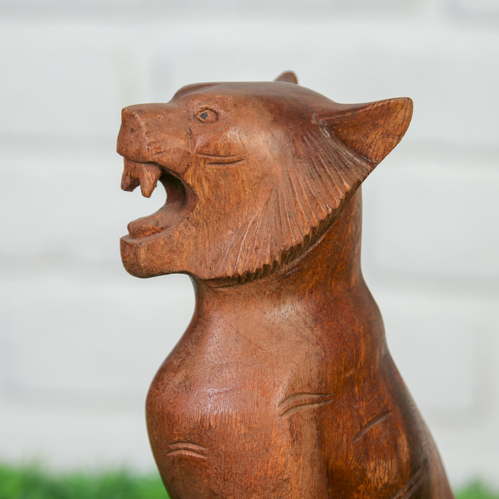 Сувенир "Тигр" 20х12 см, резьба, дерево суар