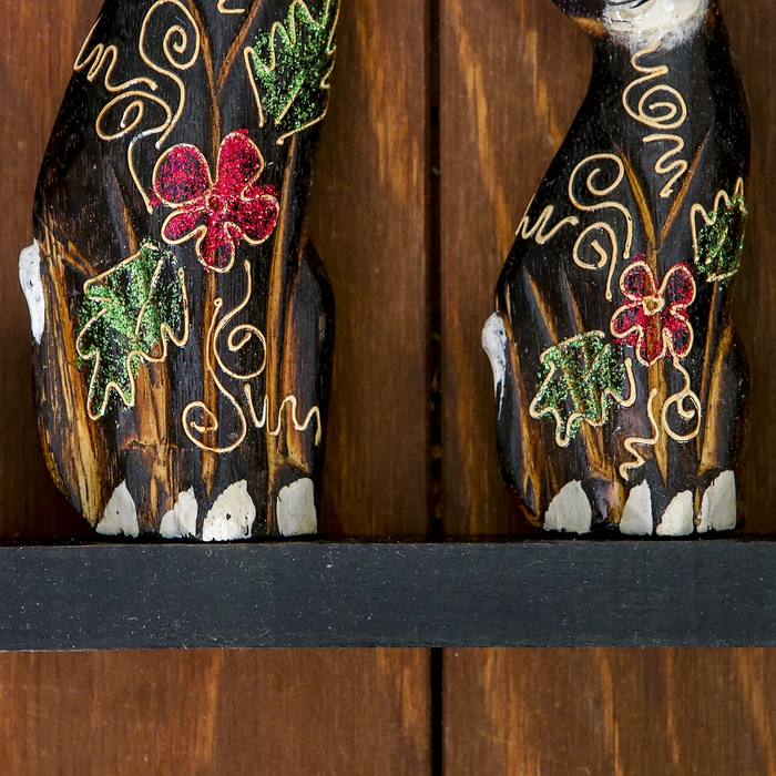 Сувенир "Три кота в рамке" 30х30 см, дерево