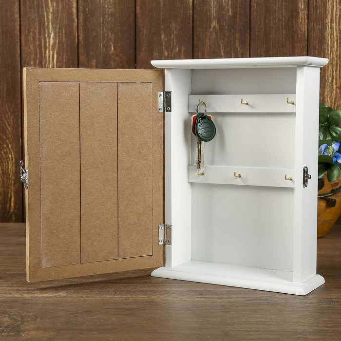 Ключница дерево 6 крючков "Пальмовые листья" 26х17х7 см