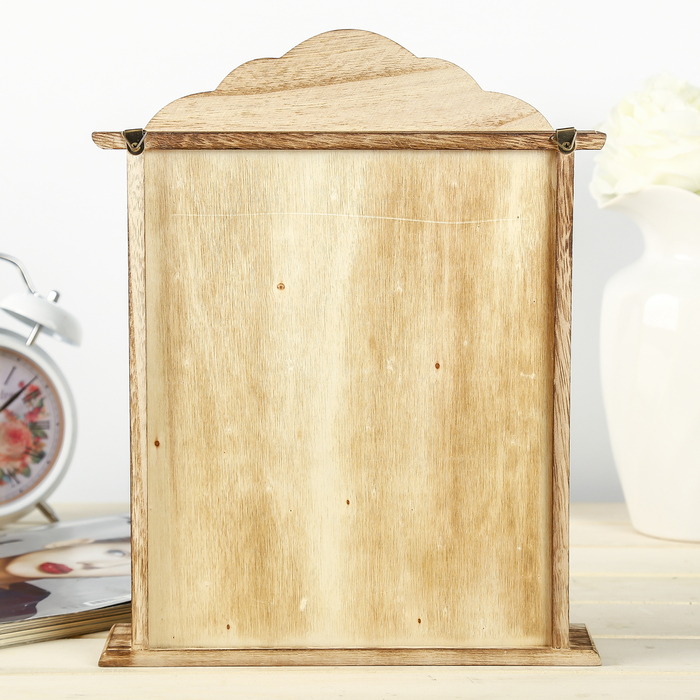 Ключница дерево под роспись "С витражными окнами" 27,5х21,5х5,5 см