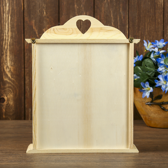 Ключница дерево под роспись "Дверь с витражными вставками" 28х22х5,5 см