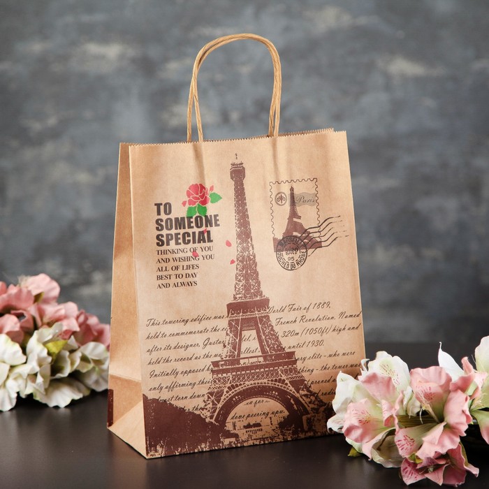 Пакет крафт 21,5 х 11 х 27 см