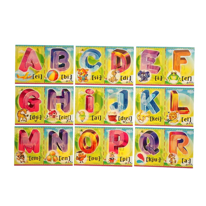 Набор карточек "Английский алфавит", А5