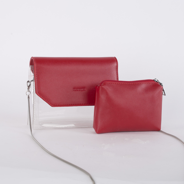 Сумка жен Эмми, 18*5*14, отд на магните, с кошельком, длин цепь, бордовый