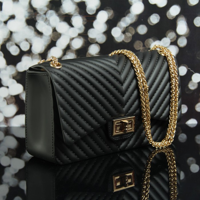 Сумка жен Эмили, 22*6,5*13, 2 отд на замке, длин цепь, черный