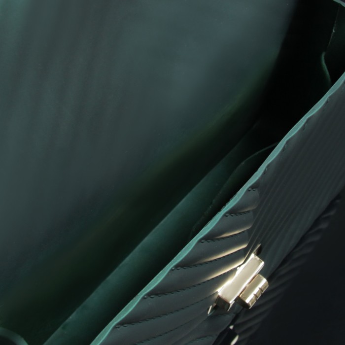 Сумка жен Эмили, 22*6,5*13, 2 отд на замке, длин цепь, зеленый