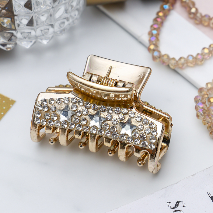 Краб для волос &quot;Роса&quot; 4,5 см звёзды