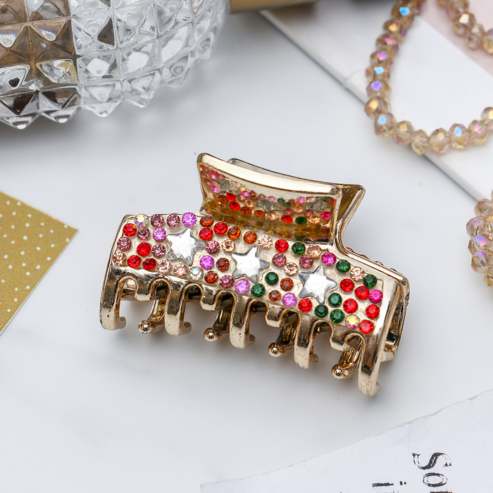 Краб для волос &quot;Роса&quot; 5 см звёзды