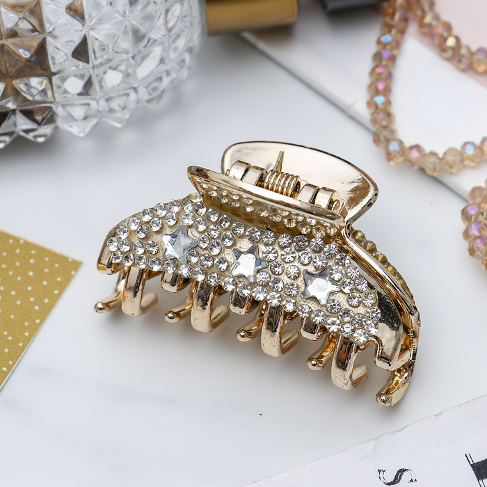 Краб для волос &quot;Скерцо&quot; 4,5 см звёзды