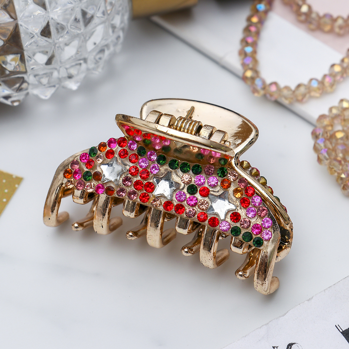 Краб для волос &quot;Скерцо&quot; 5 см звёзды дуга