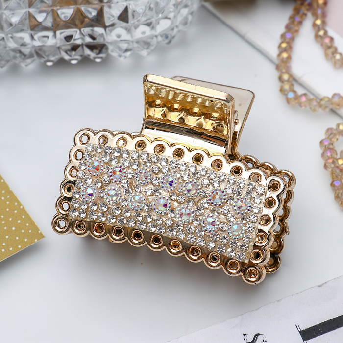 Краб для волос &quot;Манифик&quot; 5,5 см стразы россыпь