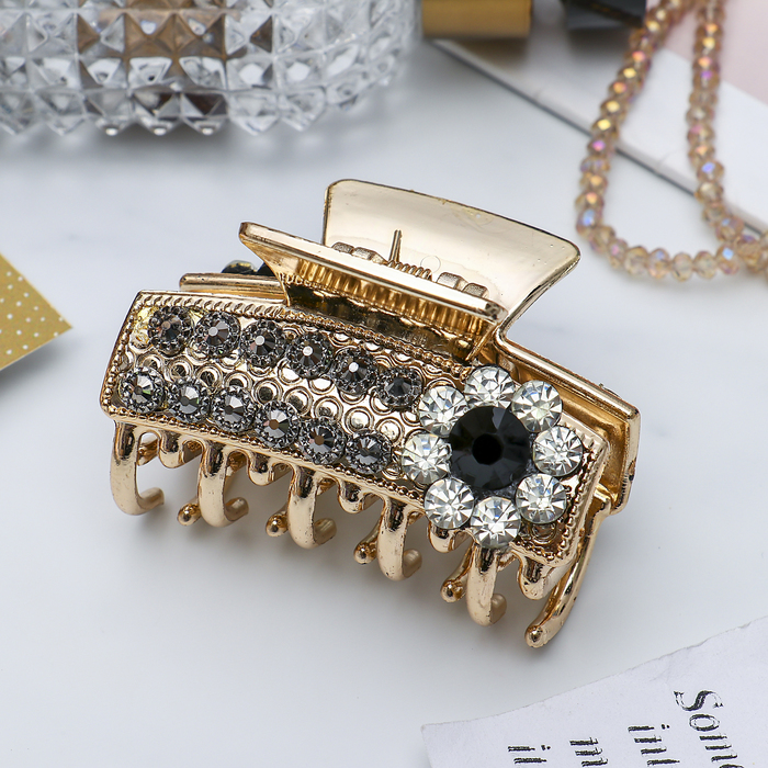 Краб для волос &quot;Семицветик&quot; 6 см стразы