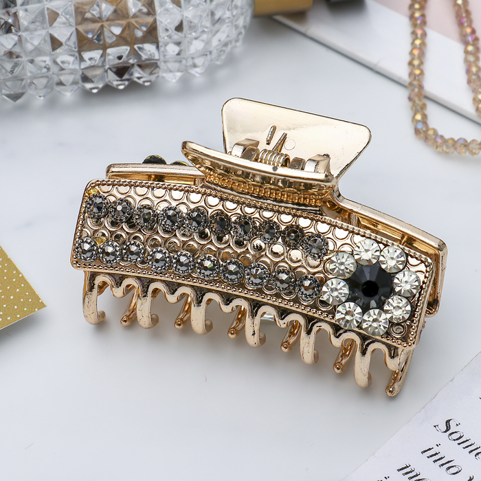 Краб для волос "Семицветик" 8 см стразы