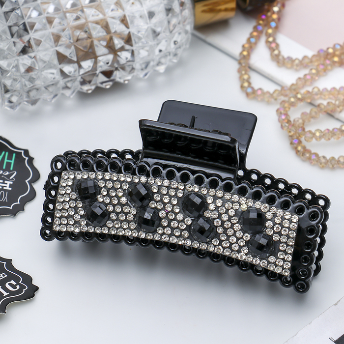 Краб для волос "Манифик" 9 см стразы двойные