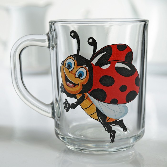 Кружка 250 мл "Божья коровка", рисунок МИКС