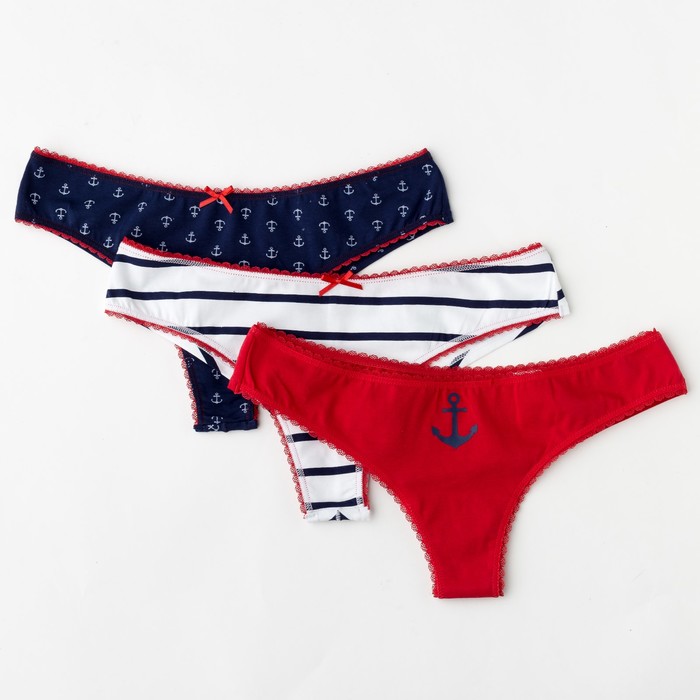 Набор женских трусов бразилиано (3 шт) IMD87771775 Marine, р-р 46 (4)