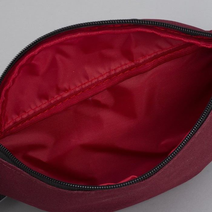 7983 П-600 Сумка поясная, 25*6*13, отдел на молнии, регул ремень, бордовый
