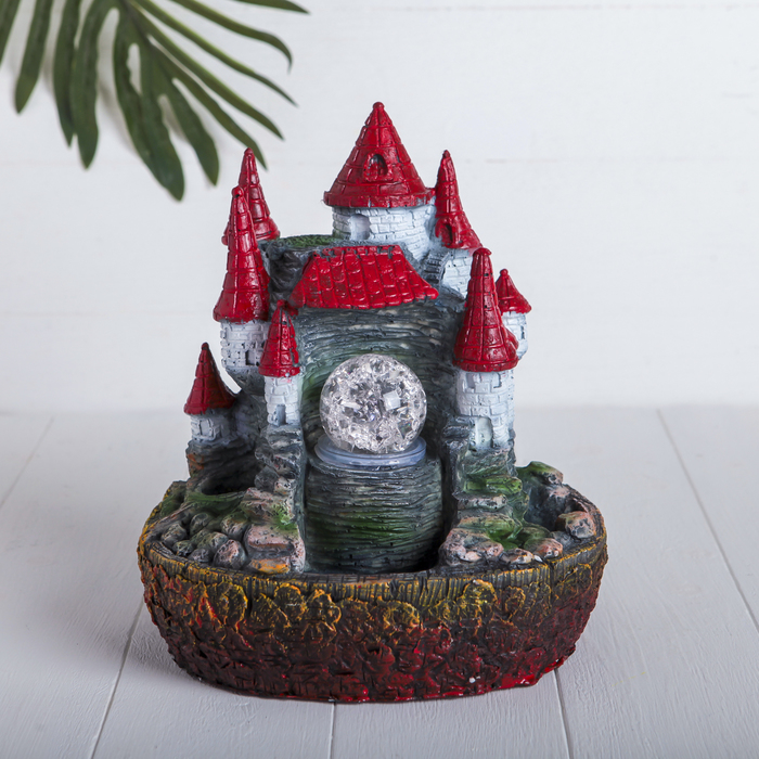 Фонтан "Замок рыцарей" 14х20х25 см (с подсветкой) мод.026