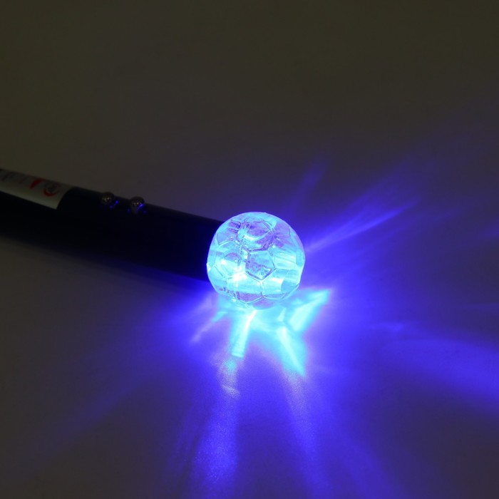 Лазерная указка, с карабином , 2 LED, 4 режима, 8.5 х 2 см, микс