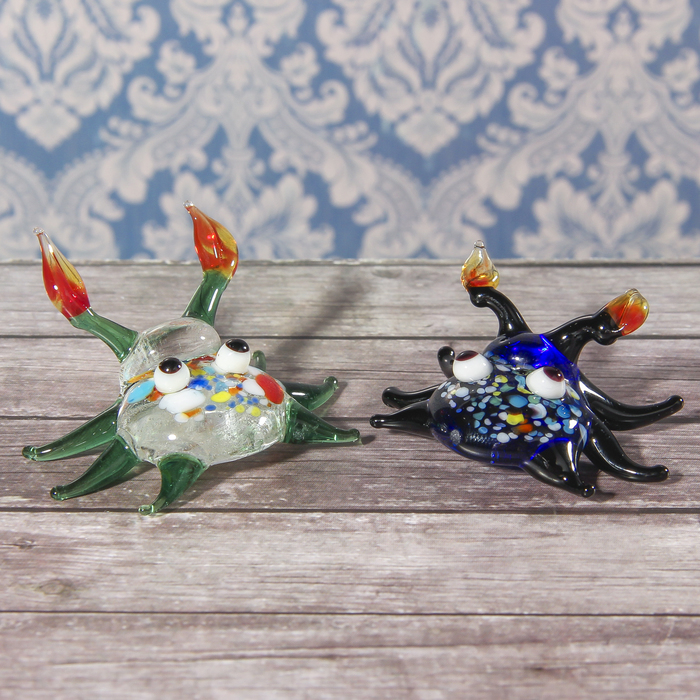 Сувенир стекло средняя фигурка "Рак" МИКС 4х4 см