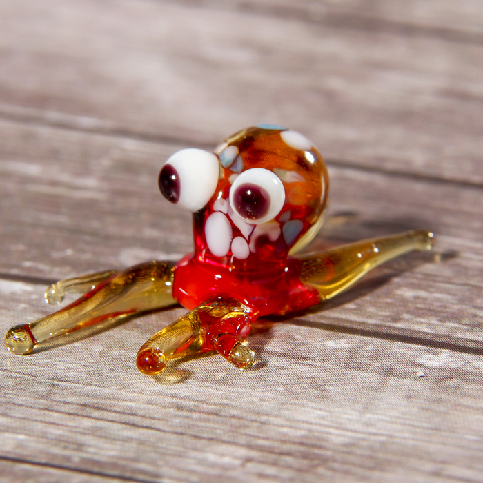 Сувенир стекло микро "Осьминог" МИКС 2,5х1,5 см