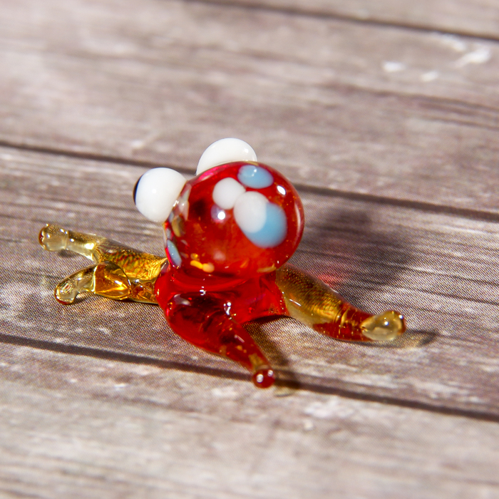 Сувенир стекло микро "Осьминог" МИКС 2,5х1,5 см