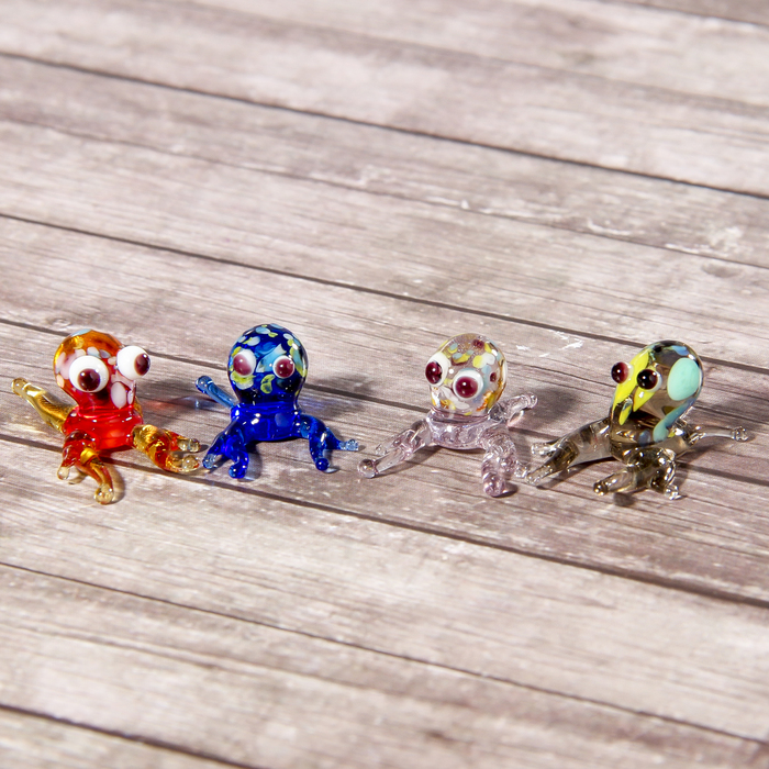 Сувенир стекло микро "Осьминог" МИКС 2,5х1,5 см