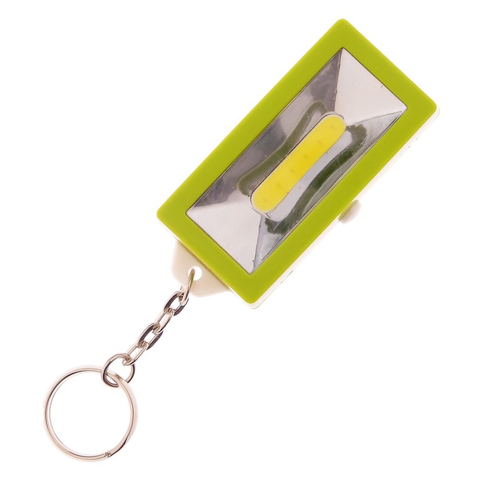 фонарик 1 диод, с брелком, 3 бат, пластик, микс 1,5*3*6