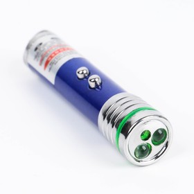 

Фонарь карманный , 2 LED, 2 режима, лазер, микс, 7х1.4 см