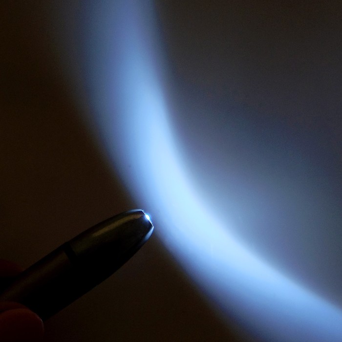 фонарик 1 диод,фонарик, с карабином, 3 бат, металл, микс 1,5*1,5*9