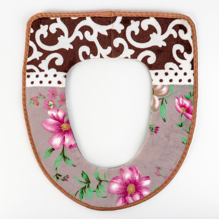 Чехол на сиденье для унитаза на липучке "День ночь" цвет МИКС