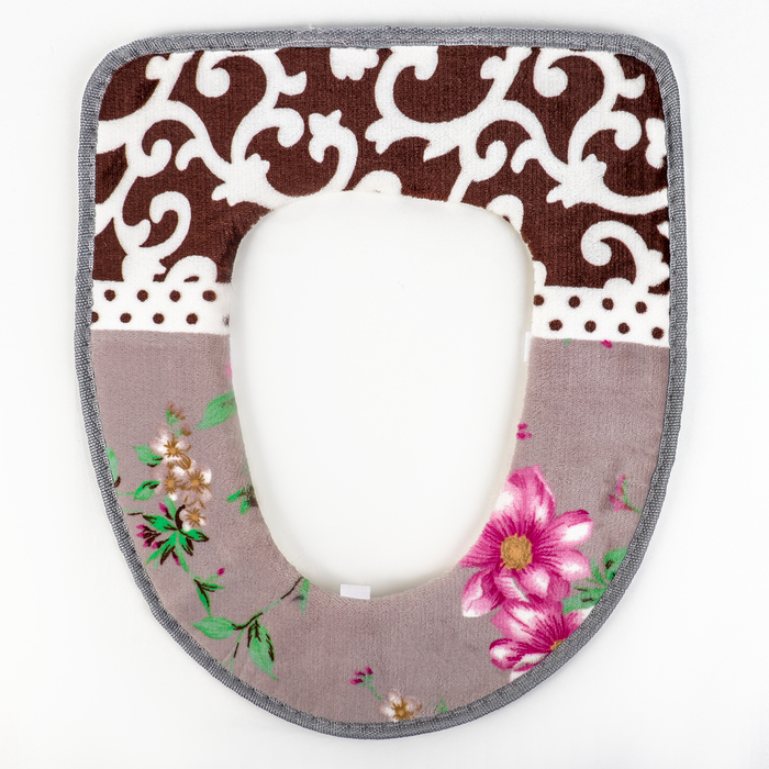 Чехол на сиденье для унитаза на липучке "День ночь" цвет МИКС