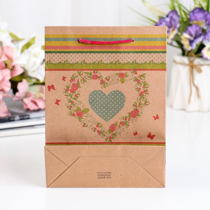 Пакет Крафт 15 х 20 х 6 см