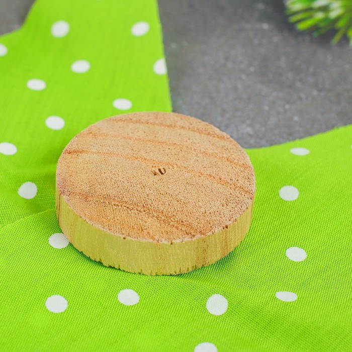 Набор для создания игрушки из ткани "Елочка в горошек", цвет зеленый