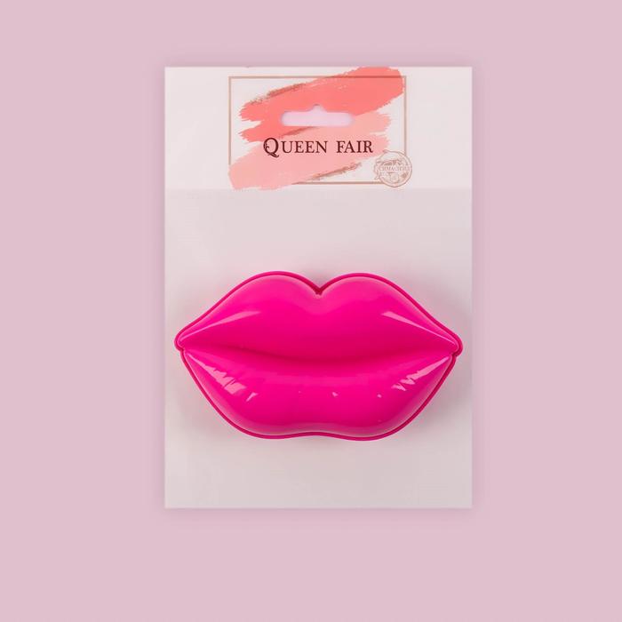 Расчёска массажная, овальная, с зеркалом и крышкой, 11см, цвет МИКС